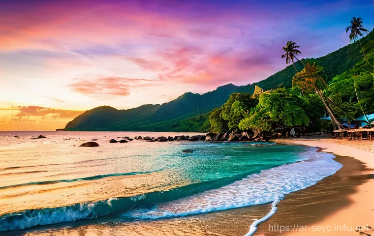 세이셸 관광 필수 스팟 - **Anse Source d'Argent: Emerald Waters and Granite Sentinels** "A tranquil, aerial view of Anse ...